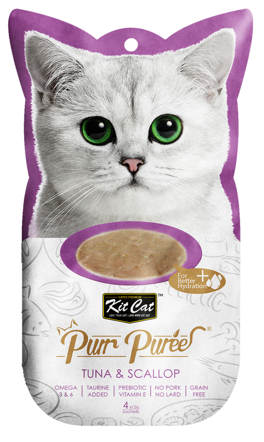 KitCat PurrPuree - Tuna & Scallop 4 x 15g