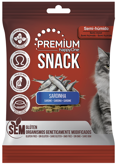 Snacks happyOne PREMIUM Gato - Sardinha
