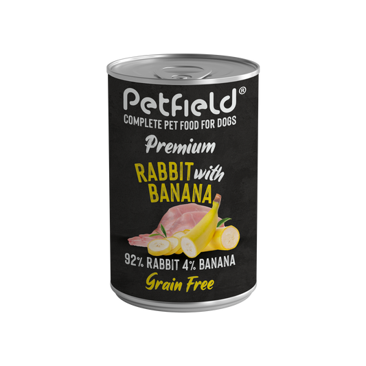 Petfield Wetfood Dog Rabbit & Banana (400 g)