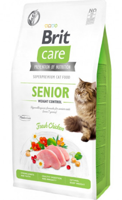 Brit Care Cat Grain Free Senior Weight Control Chicken & Peas