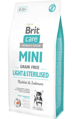 Brit Care Dog Mini Light & Sterilized Grain-free Rabbit & Salmon
